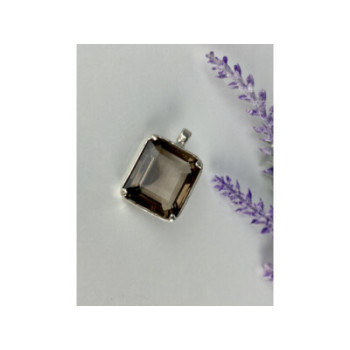 925 STERLING SILVER BROWN TOURMALINE PENDANT