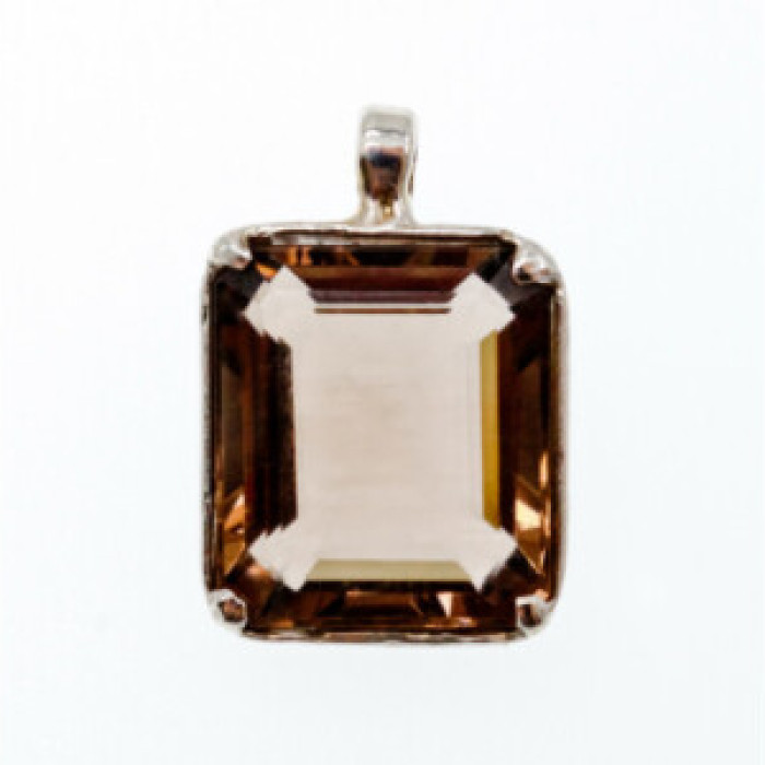 925 Sterling Silver Brown Tourmaline Pendant