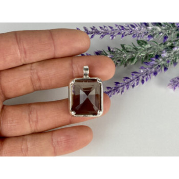 925 STERLING SILVER BROWN TOURMALINE PENDANT