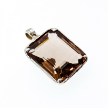 925 Sterling Silver Brown Tourmaline Pendant