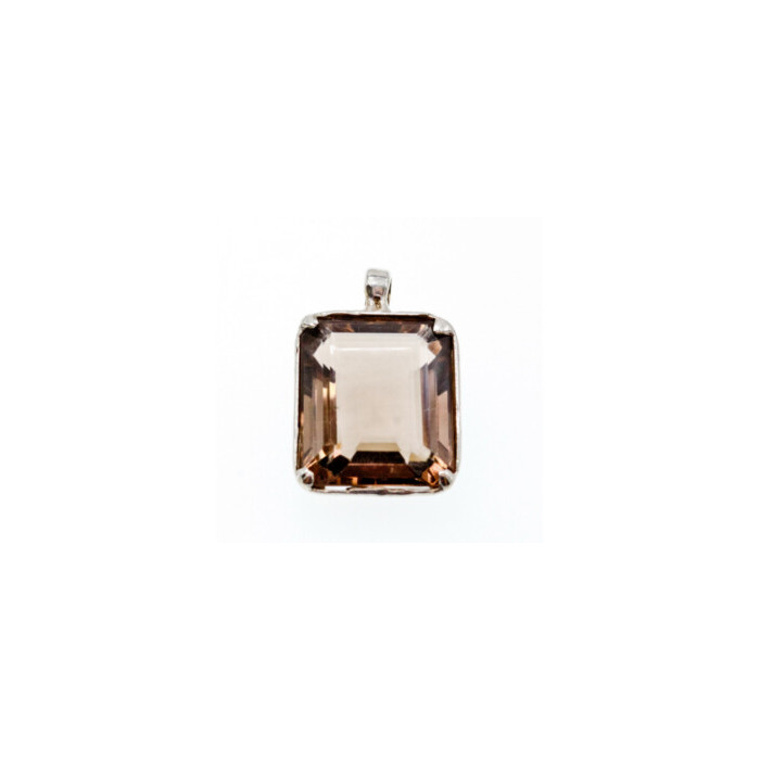 925 STERLING SILVER BROWN TOURMALINE PENDANT