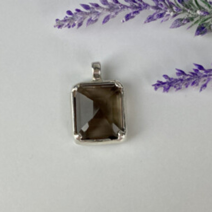 925 Sterling Silver Brown Tourmaline Pendant