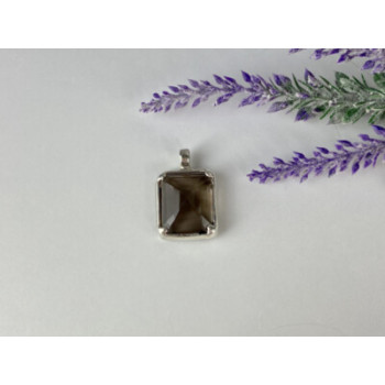 925 STERLING SILVER BROWN TOURMALINE PENDANT