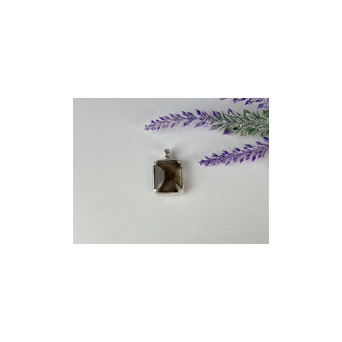925 STERLING SILVER BROWN TOURMALINE PENDANT