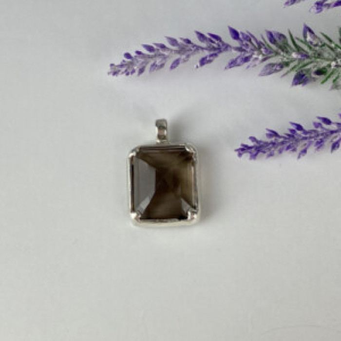 925 Sterling Silver Brown Tourmaline Pendant