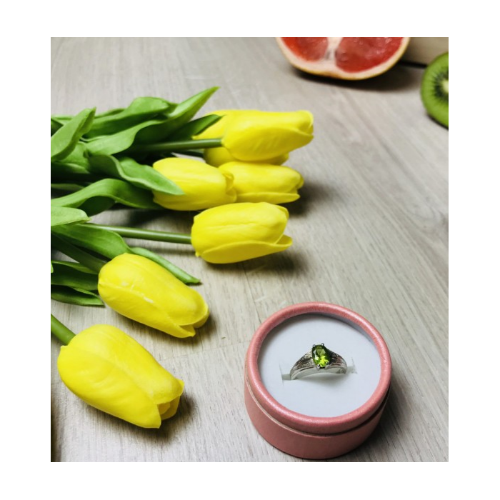 925 Sterling Silver Tsavorite Ring Size 9