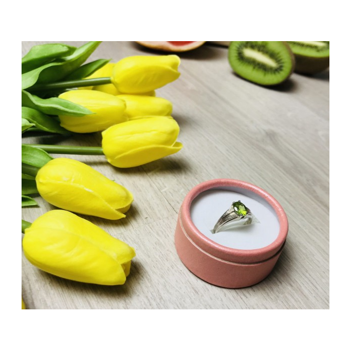 925 Sterling Silver Tsavorite Ring Size 9