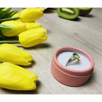 925 Sterling Silver Tsavorite Ring Size 9