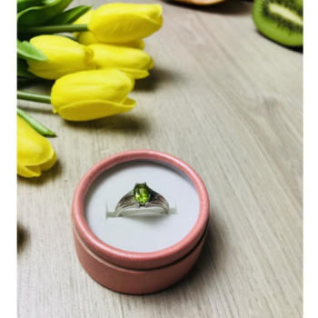 925 Sterling Silver Tsavorite Ring Size 9