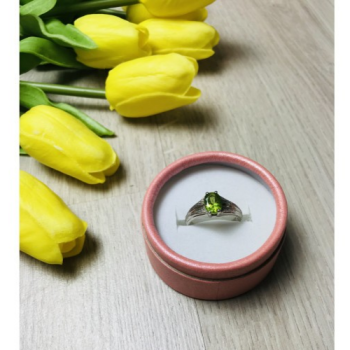 925 Sterling Silver Tsavorite Ring Size 9