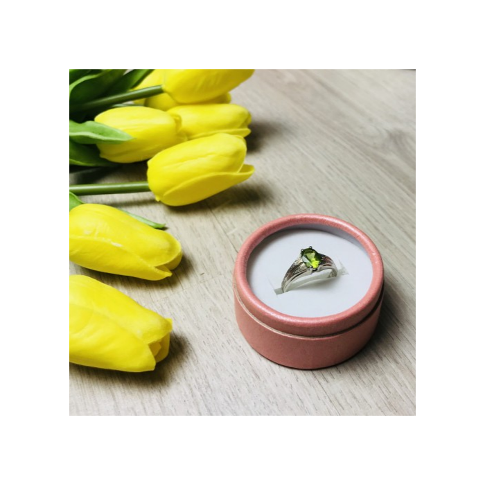 925 Sterling Silver Tsavorite Ring Size 9