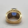 925 Sterling Silver With Blue CZ Ring Size 5