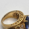 925 Sterling Silver With Blue CZ Ring Size 5