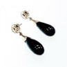 925 Sterling Silver Black Jasper Stud Earrings