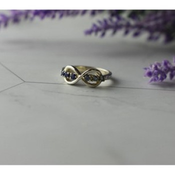 925 Sterling Silver Blue Tourmaline & Spinel Ring Size 5.5 Megan Ray