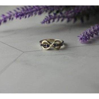 925 Sterling Silver Blue Tourmaline & Spinel Ring Size 5.5 Megan Ray