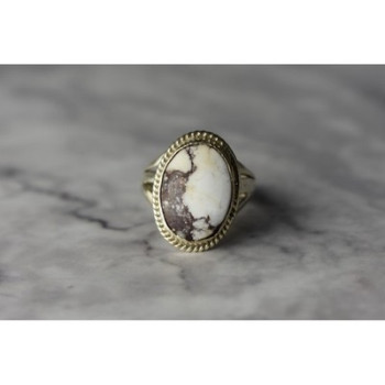 Vintage 925 Sterling Silver Moss Agate Ring Size 5.5