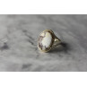 Vintage 925 Sterling Silver Moss Agate Ring Size 5.5