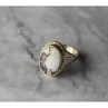 Vintage 925 Sterling Silver Moss Agate Ring Size 5.5