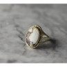Vintage 925 Sterling Silver Moss Agate Ring Size 5.5