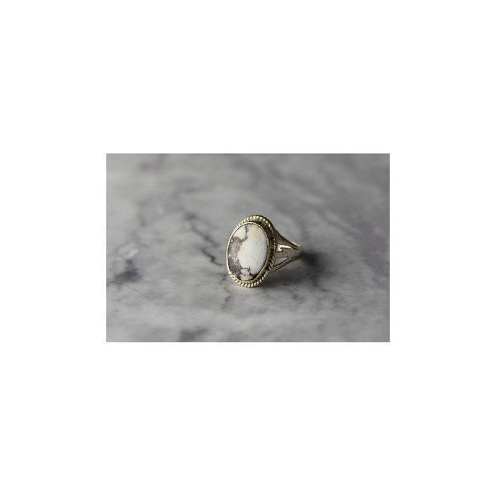 Vintage 925 Sterling Silver Moss Agate Ring Size 5.5