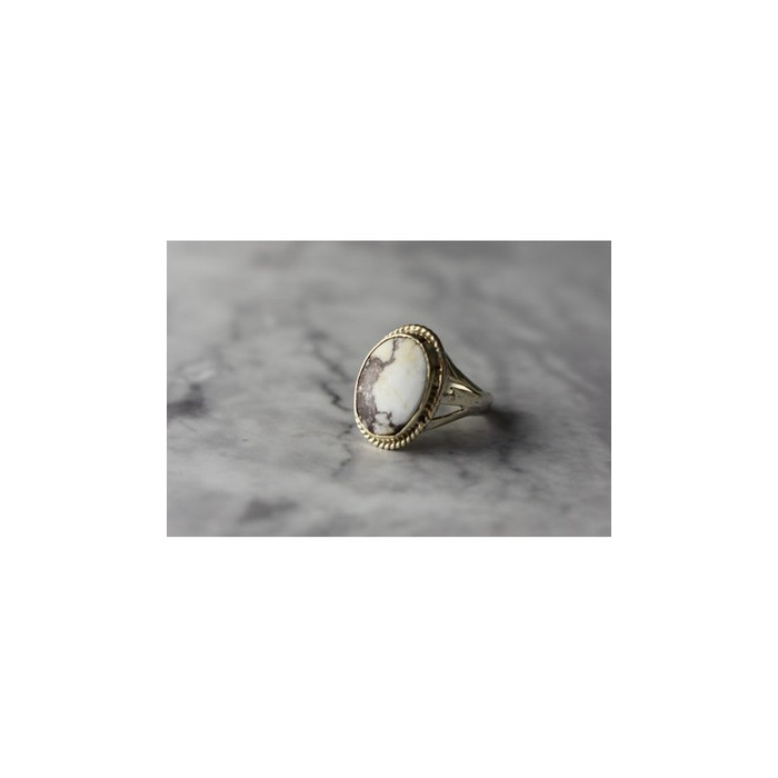 Vintage 925 Sterling Silver Moss Agate Ring Size 5.5