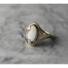 Vintage 925 Sterling Silver Moss Agate Ring Size 5.5