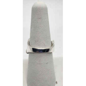 925 Sterling Silver With Morganite, Iolite & Goshenite Ring Size 8