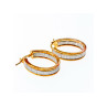 Milor 925 Sterling Silver Gold Plated Earrings Italy