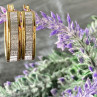 Milor 925 Sterling Silver Gold Plated Earrings Italy
