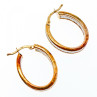 Milor 925 Sterling Silver Gold Plated Earrings Italy