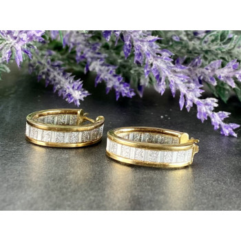 Milor 925 Sterling Silver Gold Plated Earrings Italy