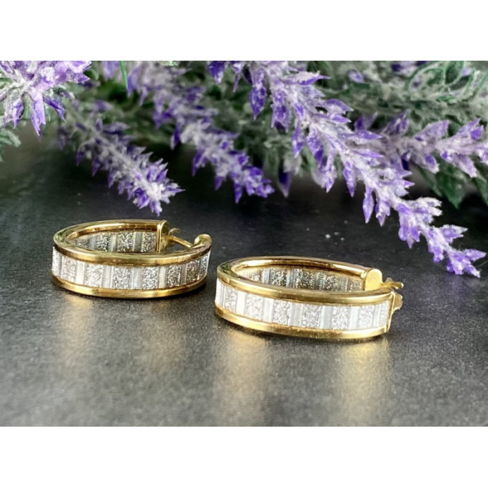 Milor 925 Sterling Silver Gold Plated Earrings Italy