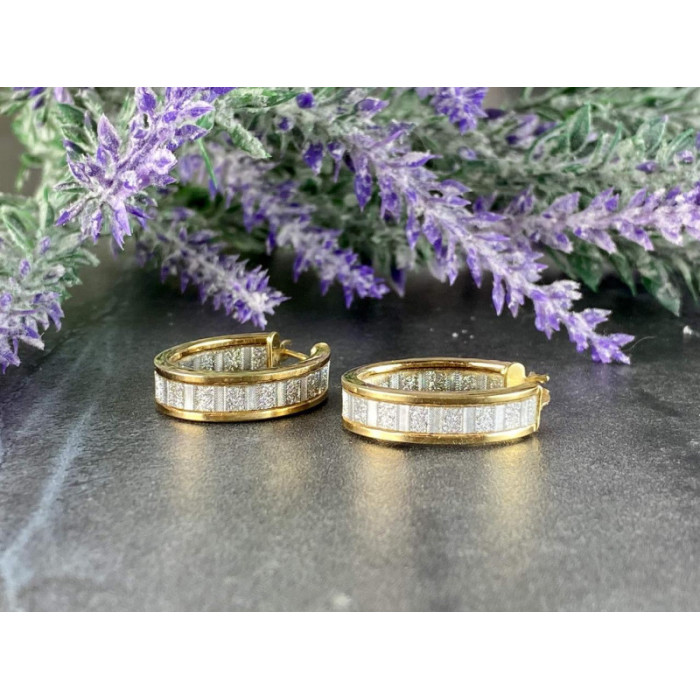 Milor 925 Sterling Silver Gold Plated Earrings Italy