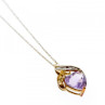 10 K Yellow Gold Amethyst & Diamond 