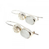 925 Sterling Silver White Jadeite Earrings
