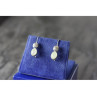 925 Sterling Silver White Jadeite Earrings