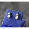 925 Sterling Silver White Jadeite Earrings
