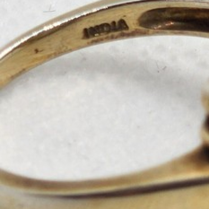 925 Sterling Silver With Quartz & Helidor Ring Size 9.5