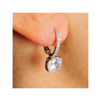 925 Sterling Silver CZ Earrings