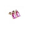 925 Sterling Silver Pink Topaz Stud Earrings