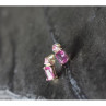 925 Sterling Silver Pink Topaz Stud Earrings