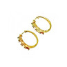 925 Sterling Silver Gold Plated Multi Gemstones Earrings