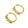 925 Sterling Silver Gold Plated Multi Gemstones Earrings