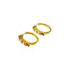 925 Sterling Silver Gold Plated Multi Gemstones Earrings