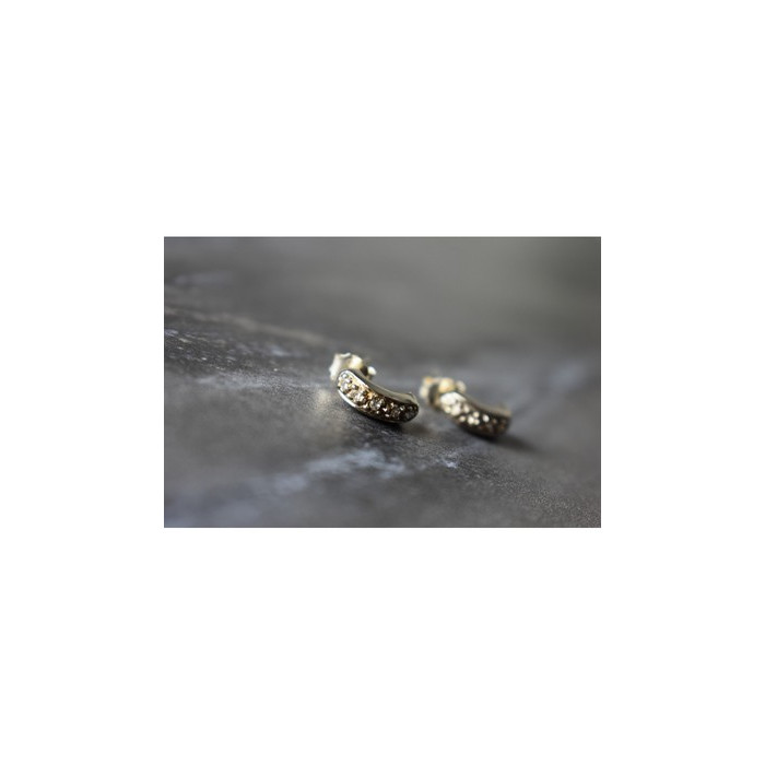 925 Sterling Silver White CZ Stud Earrings