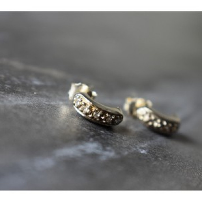 925 Sterling Silver White CZ Stud Earrings
