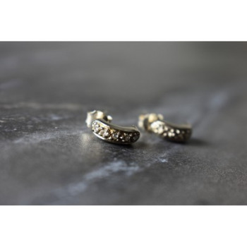 925 Sterling Silver White CZ Stud Earrings