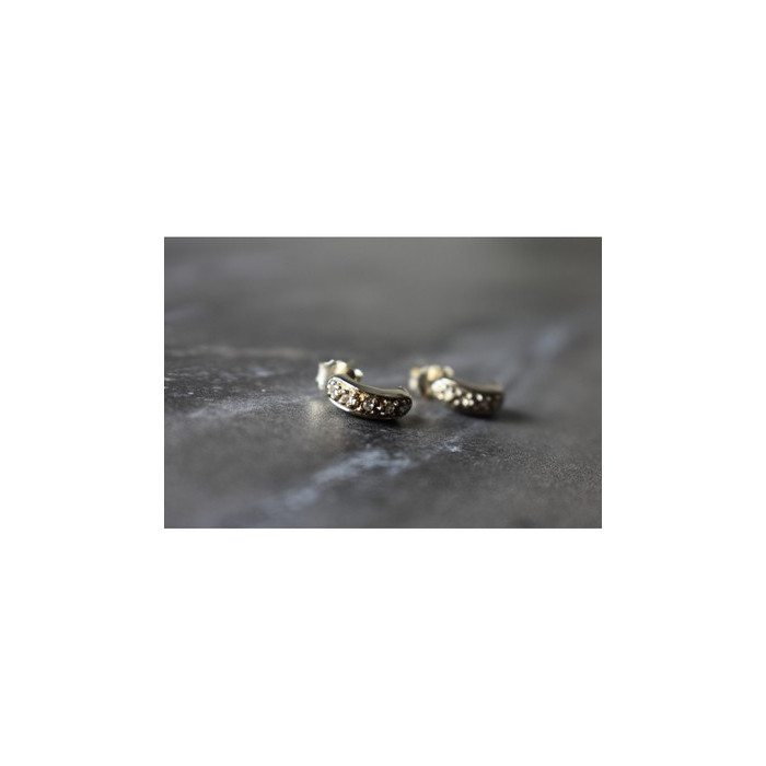 925 Sterling Silver White CZ Stud Earrings