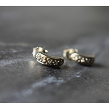 925 Sterling Silver White CZ Stud Earrings